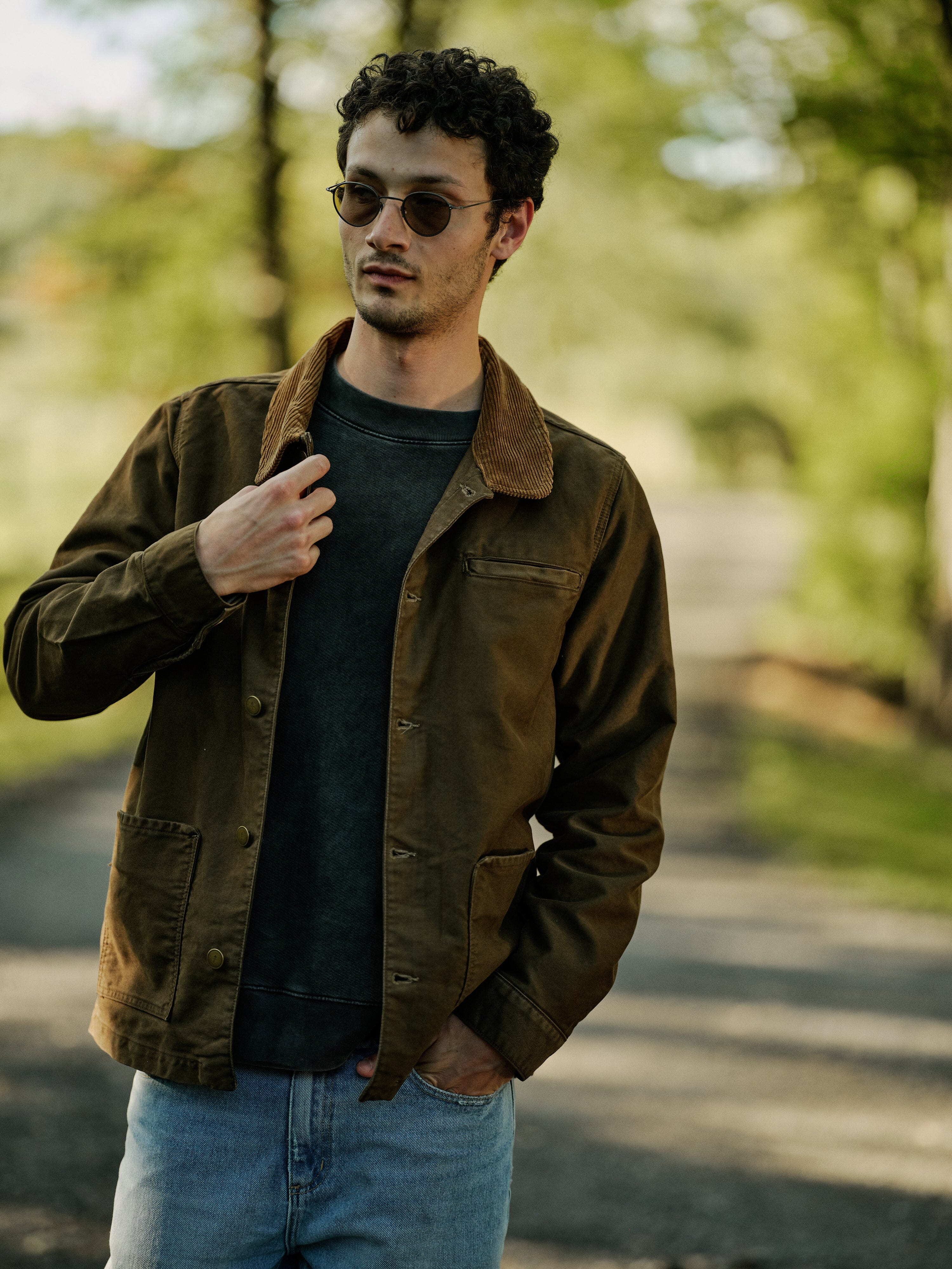 Men's Drew Jacket in Japanese Moleskin
