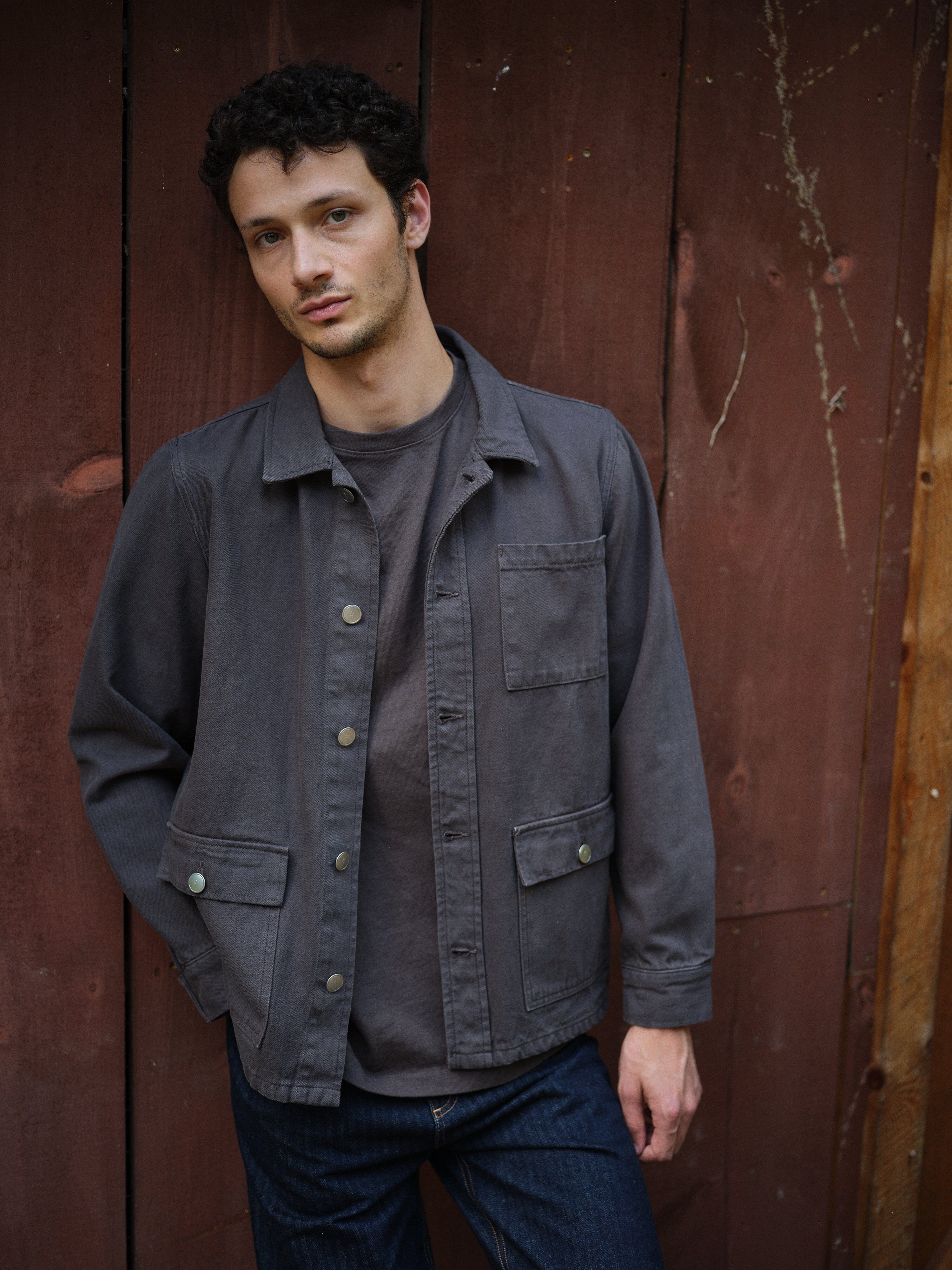 Men's Maverick Jacket in Garment Dyed Recycled Cotton