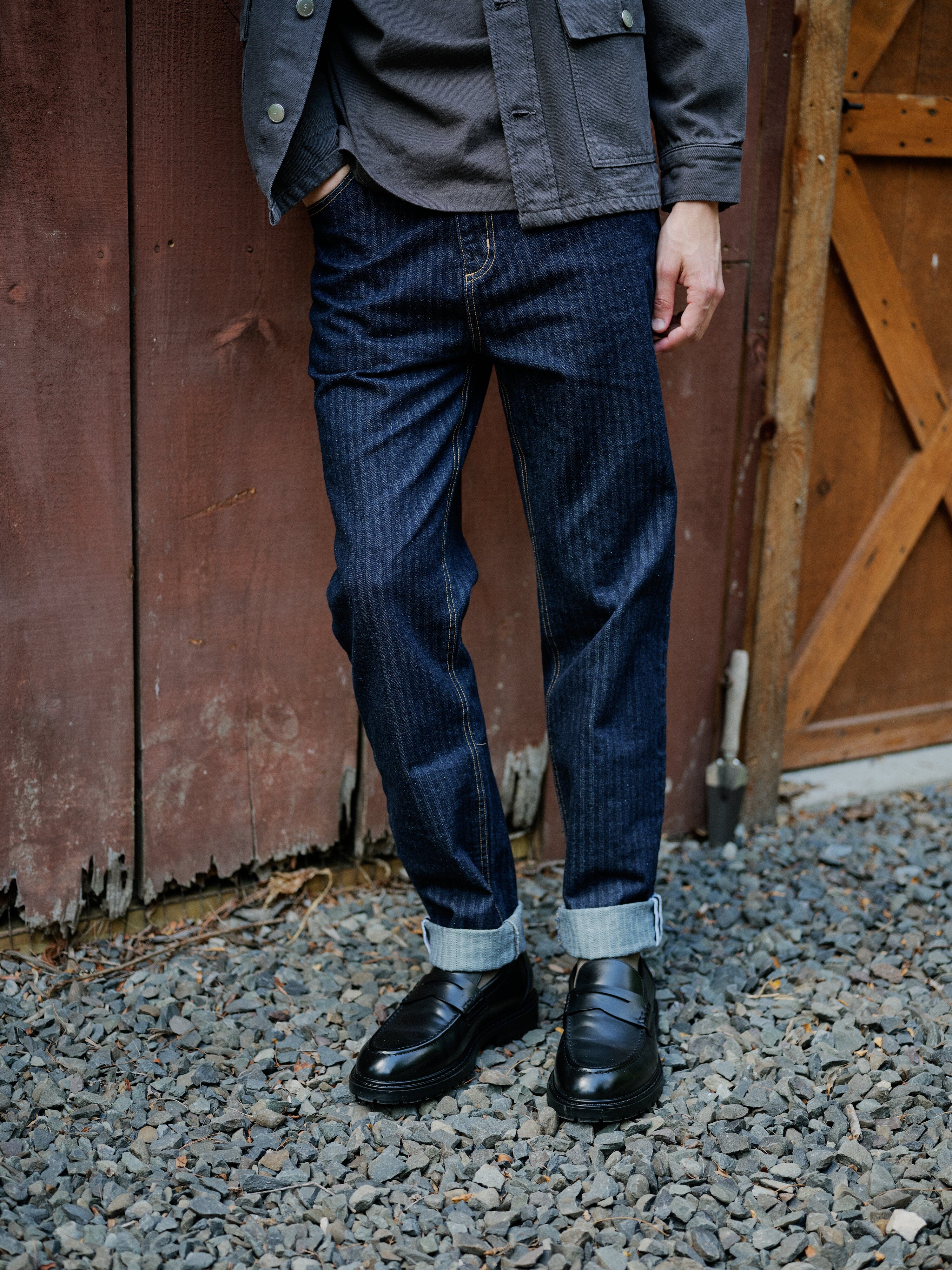 Men's Pilon Jean in Japanese Herringbone Selvedge