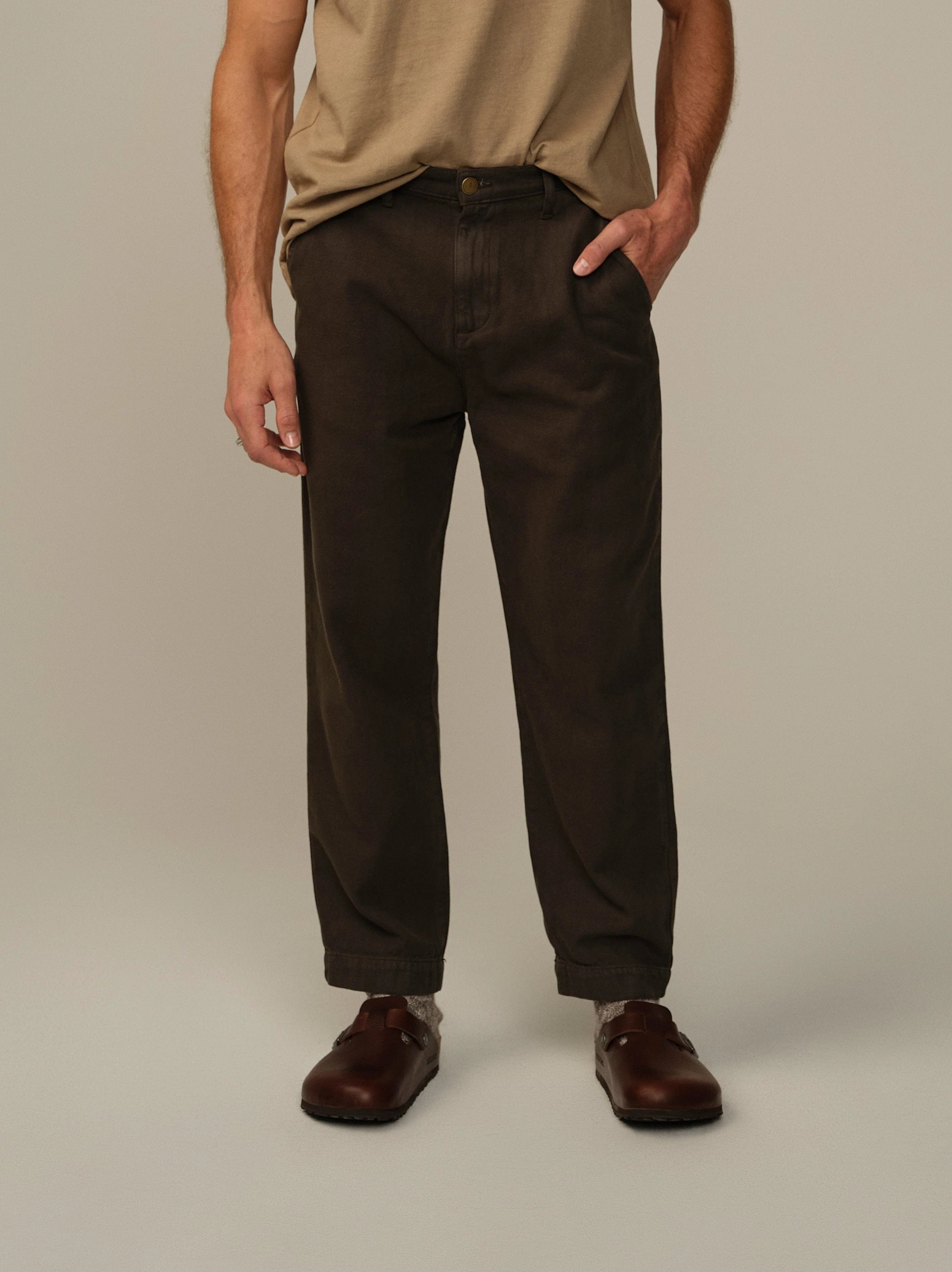 Men's Pilon Trouser in Garment Dyed Recycled Cotton