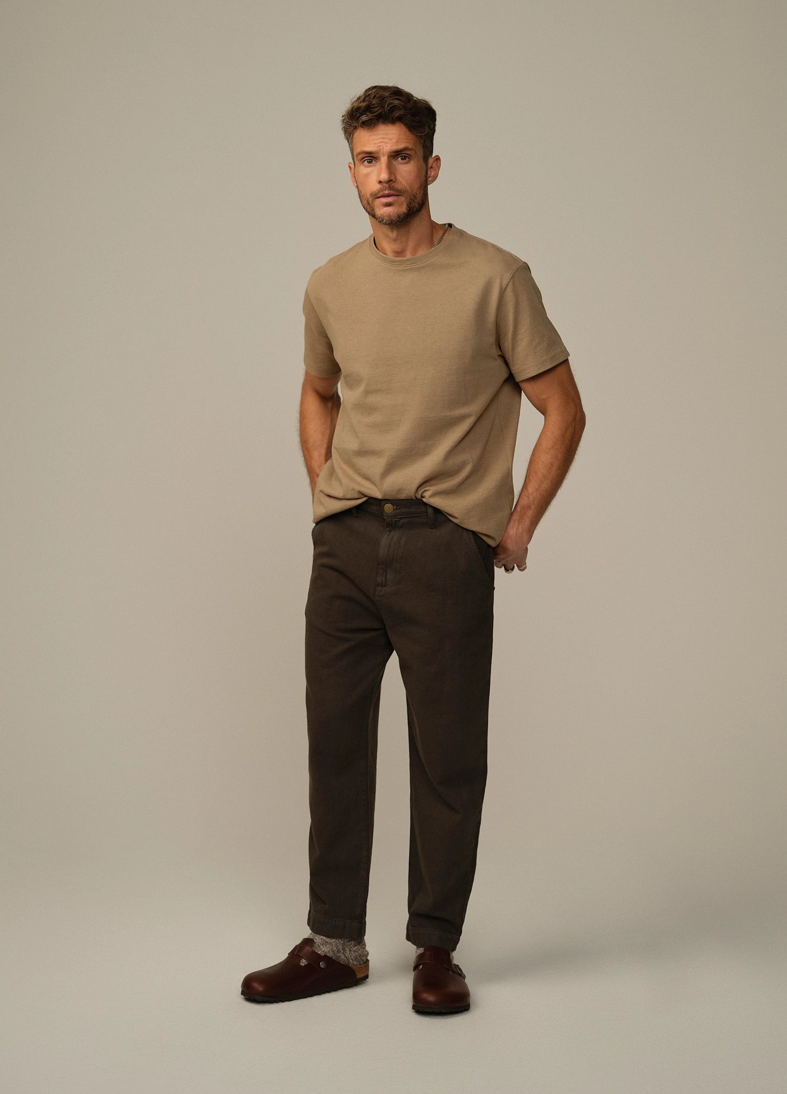 Men's Pilon Trouser in Garment Dyed Recycled Cotton