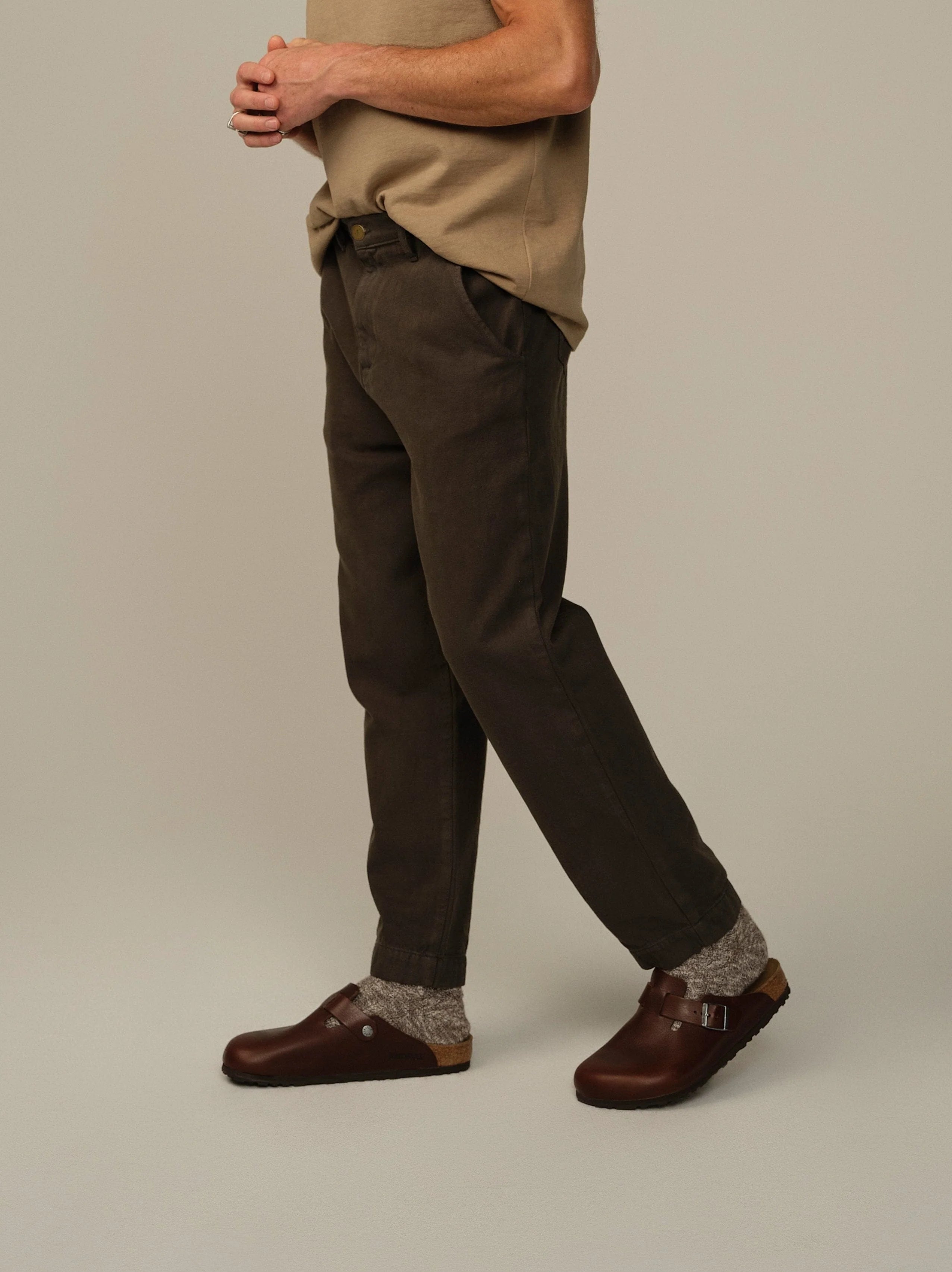 Men's Pilon Trouser in Garment Dyed Recycled Cotton