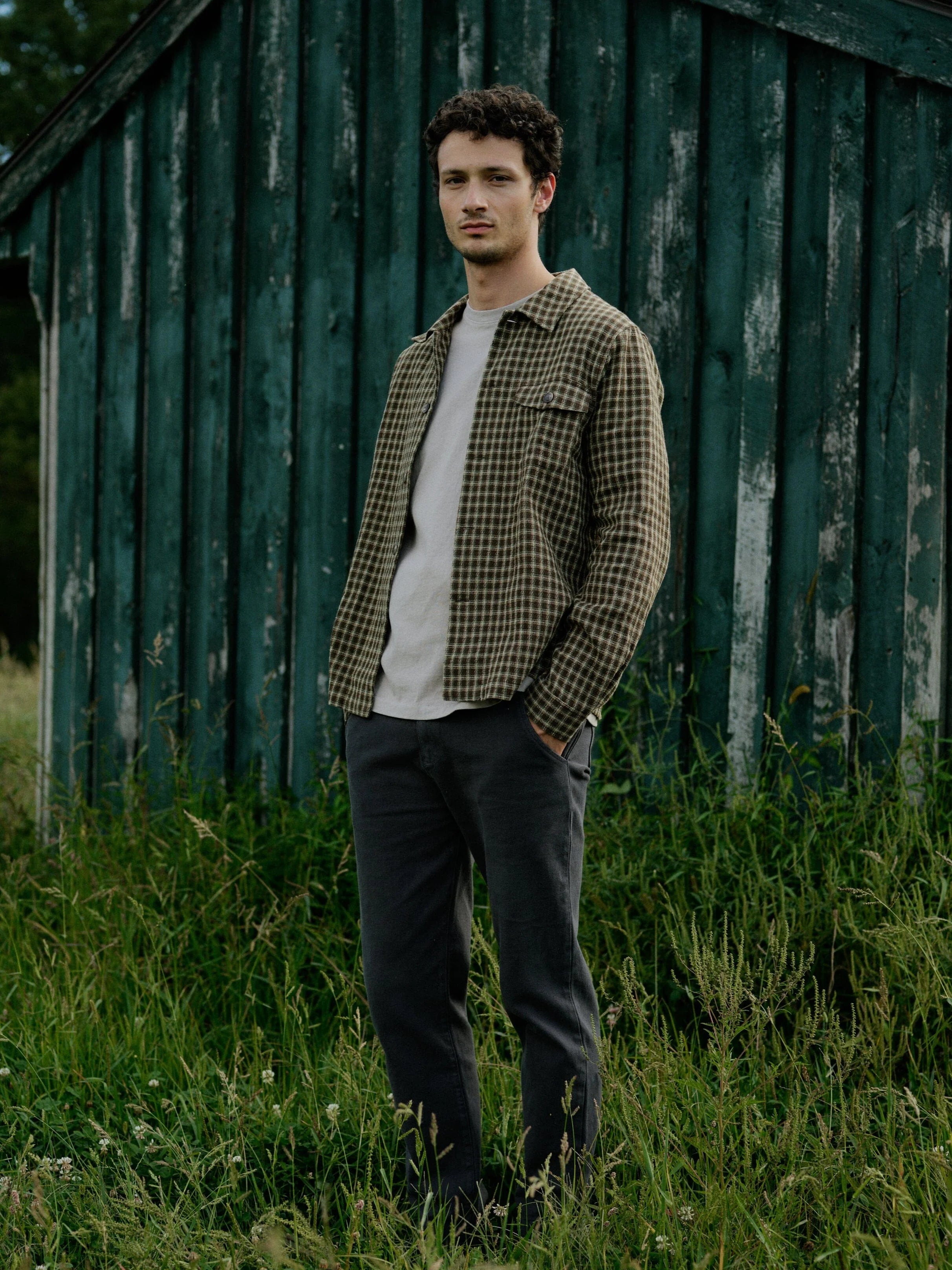 Men's Pilon Trouser in Garment Dyed Recycled Cotton