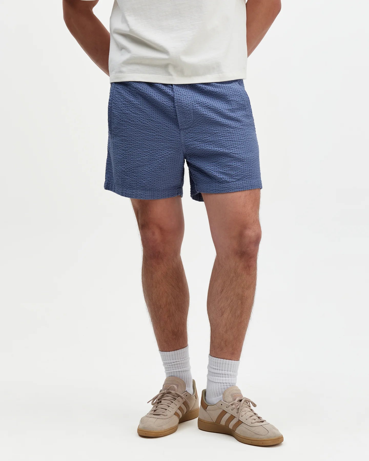 Mescal Short - Cotton Seersucker - Blue