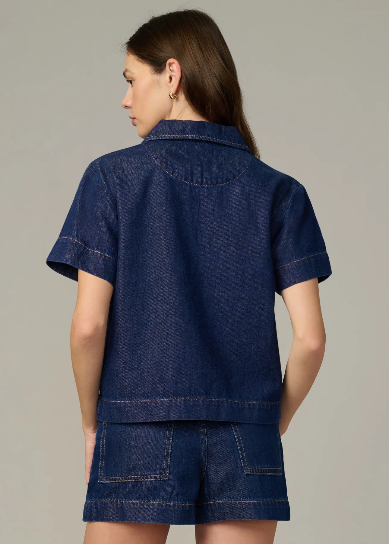 The Lillian Denim Popover Shirt - Honor