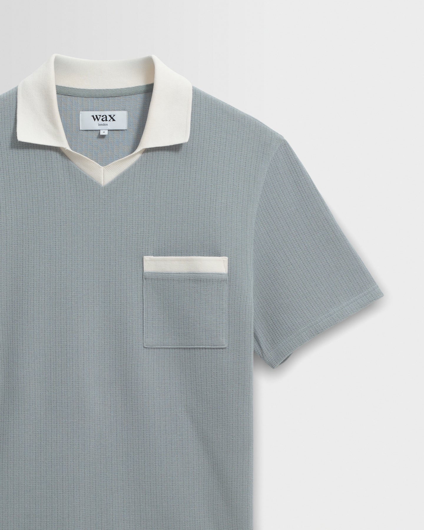 Pendal Polo - Design Rib - Blue / Ecru