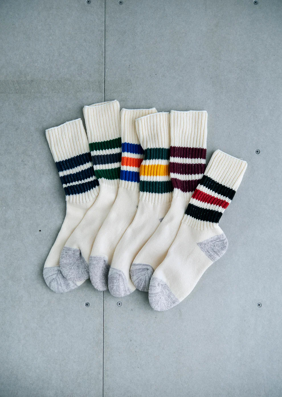 Coarse Rib Old School Crew Socks