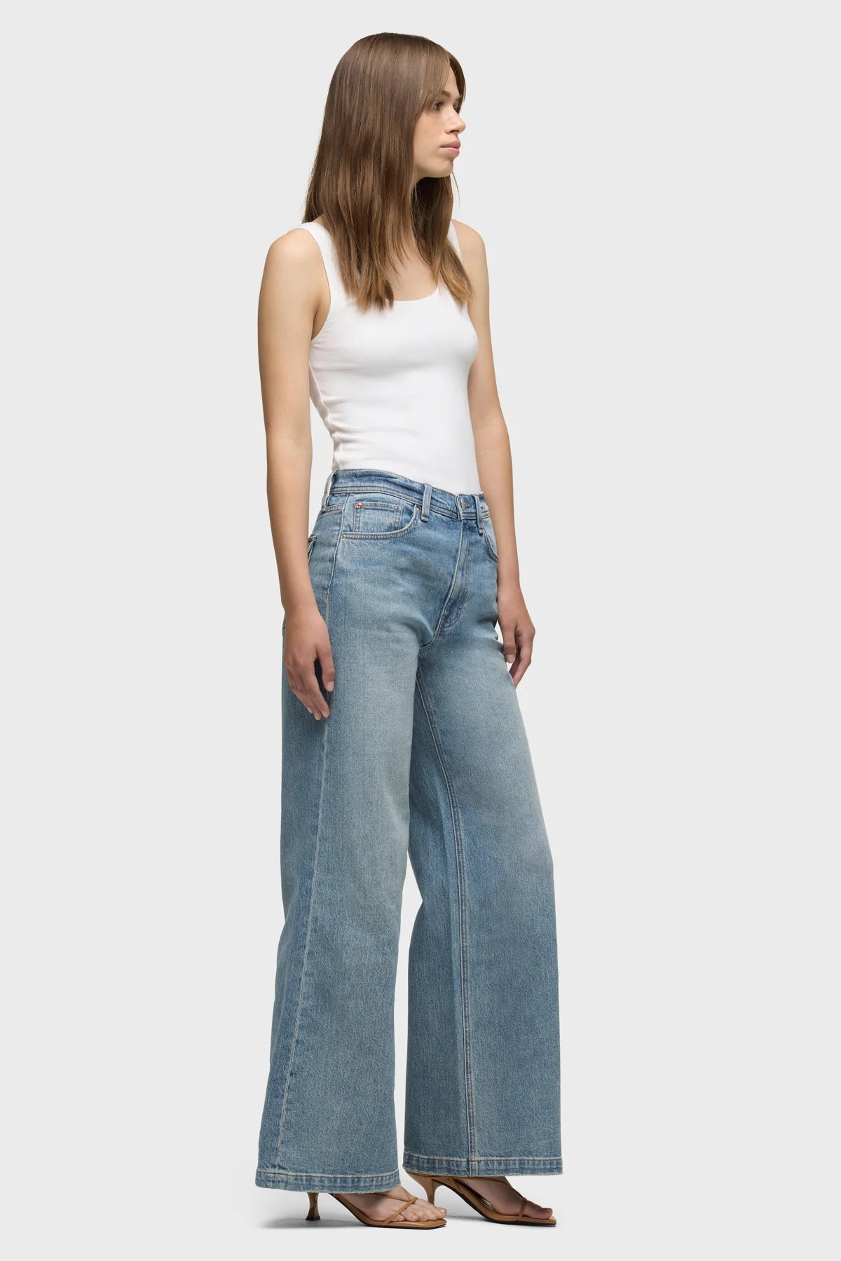 Jodie Flap Loose Fit Wide Leg - Snow Drops