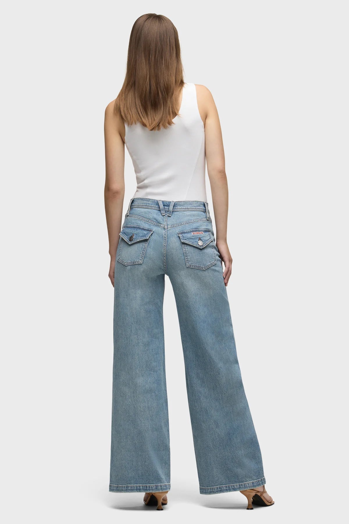 Jodie Flap Loose Fit Wide Leg - Snow Drops