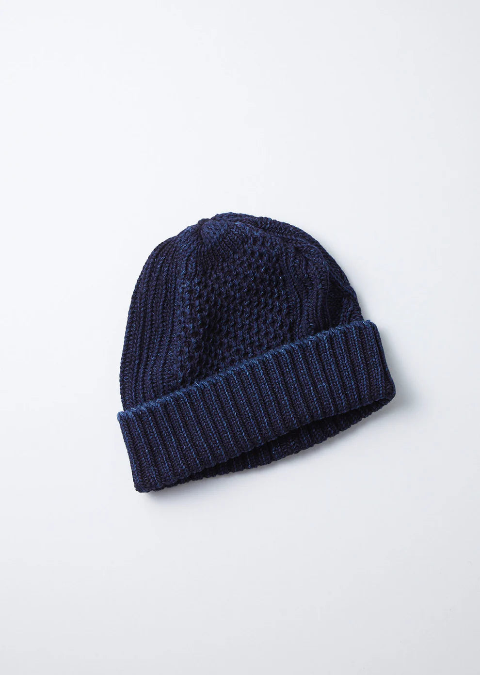 Aran Cable Indigo Watch Cap / Dark Denim Winter25