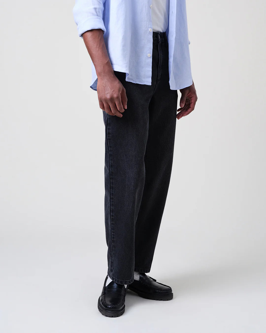 Russell Straight Fit Denim Jeans - Washed Black