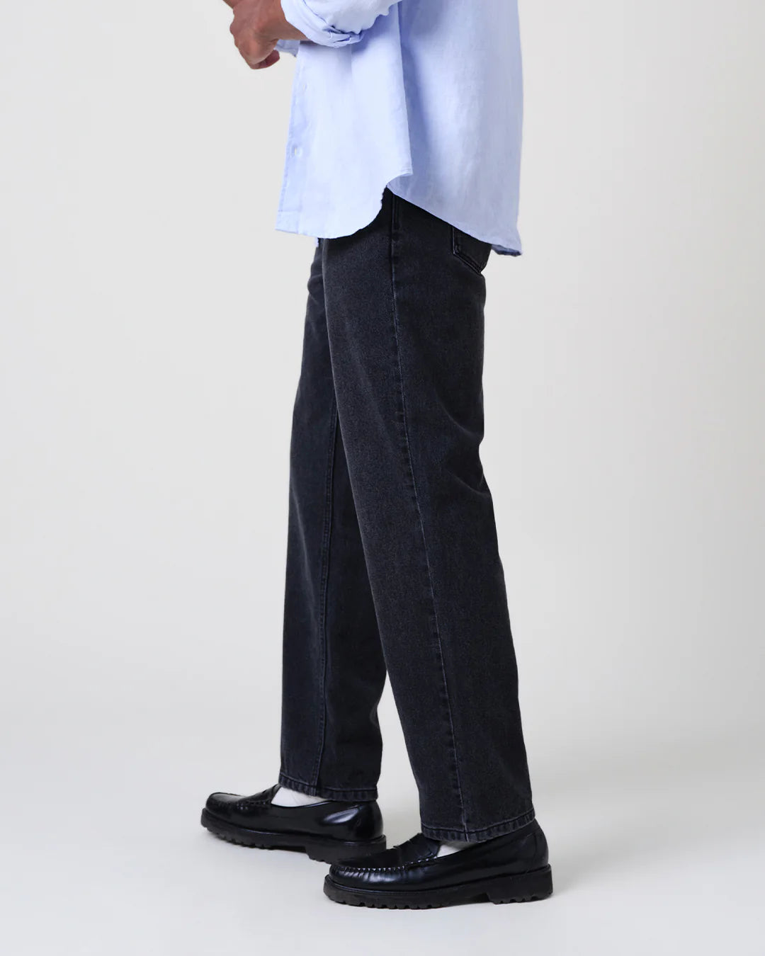 Russell Straight Fit Denim Jeans - Washed Black