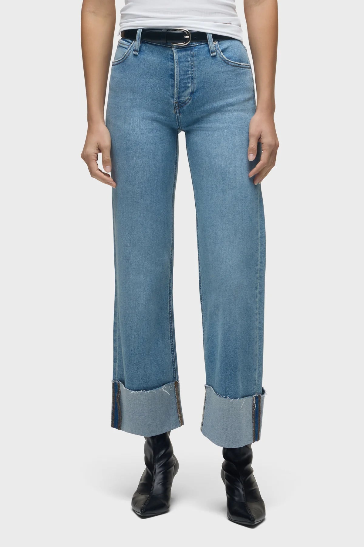 Rosie High-Rise Wide Leg W/ Cuff - Oak