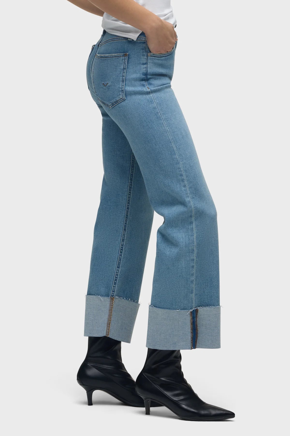 Rosie High-Rise Wide Leg W/ Cuff - Oak