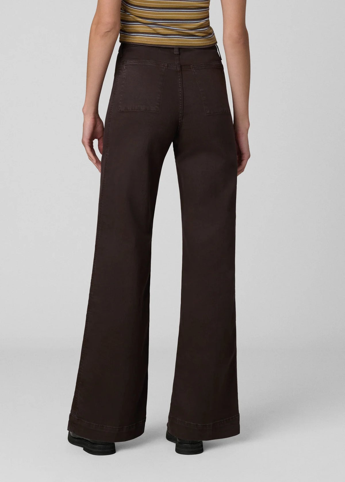 The Mia Paneled Trouser - High Rise Wide Leg - Coffee Bean