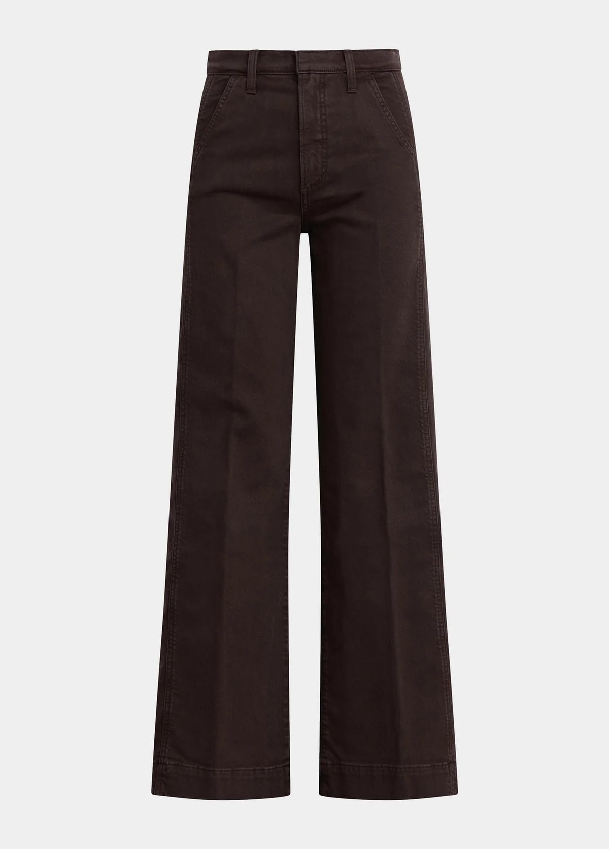 The Mia Paneled Trouser - High Rise Wide Leg - Coffee Bean
