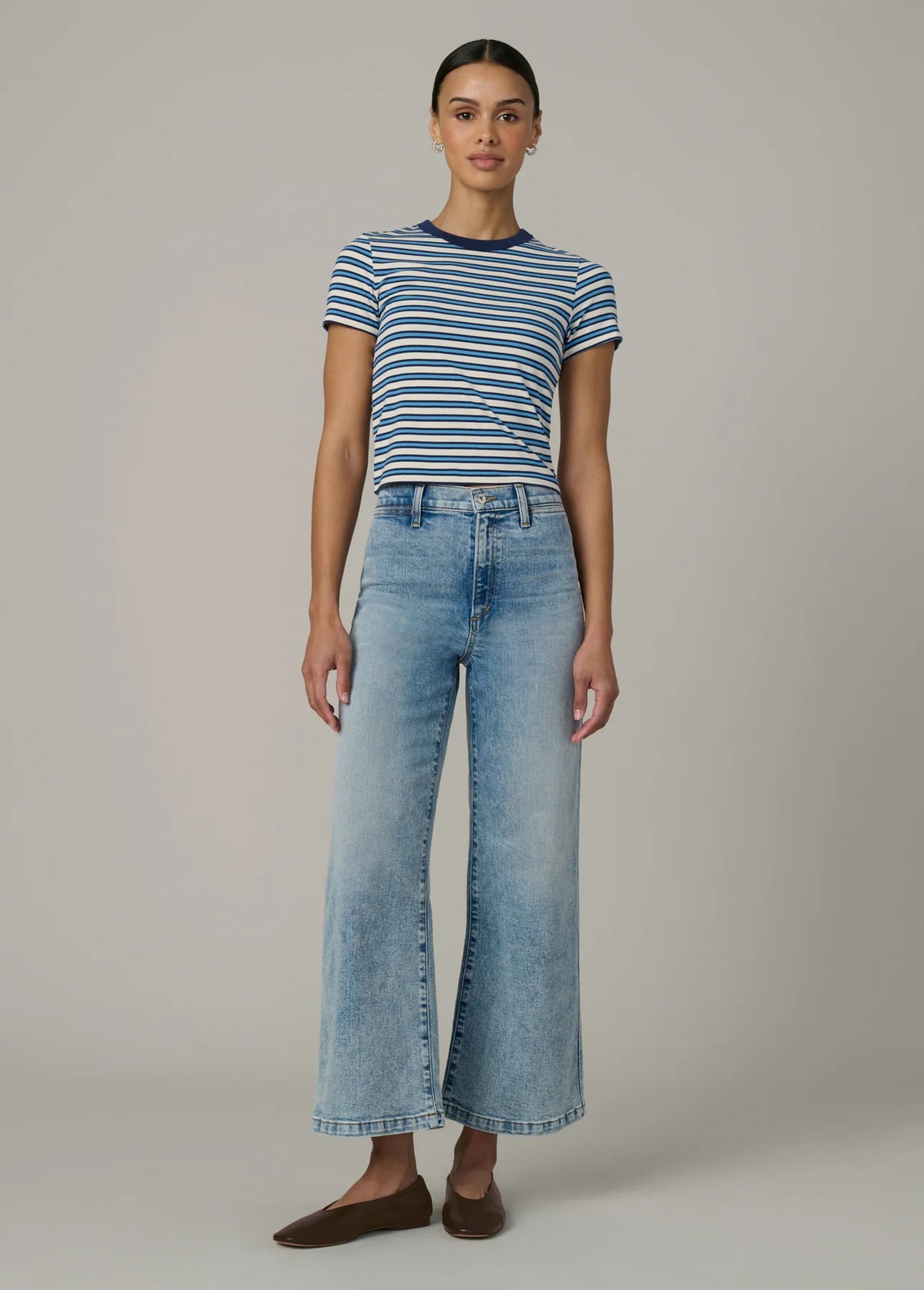 The Mia Ankle with Welt Pockets - High Rise Wide Leg Ankle - Vernal