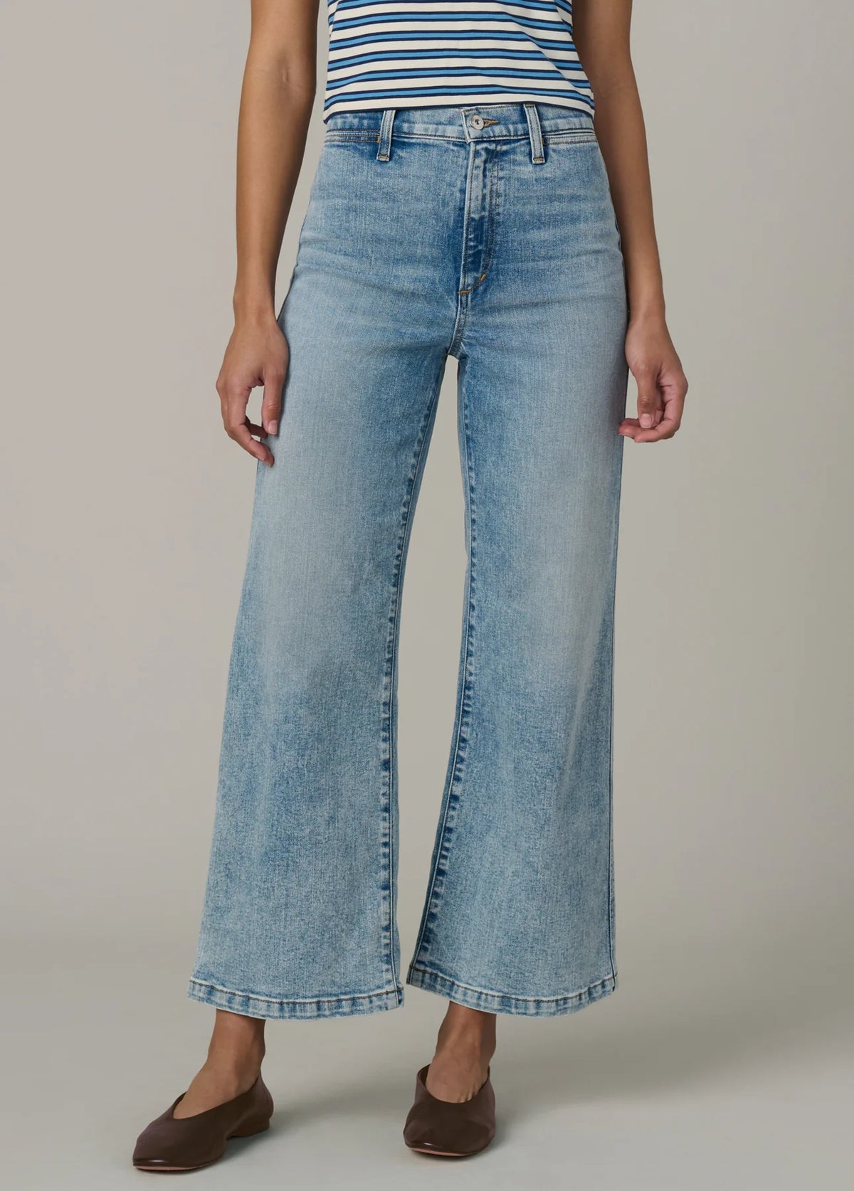 The Mia Ankle with Welt Pockets - High Rise Wide Leg Ankle - Vernal