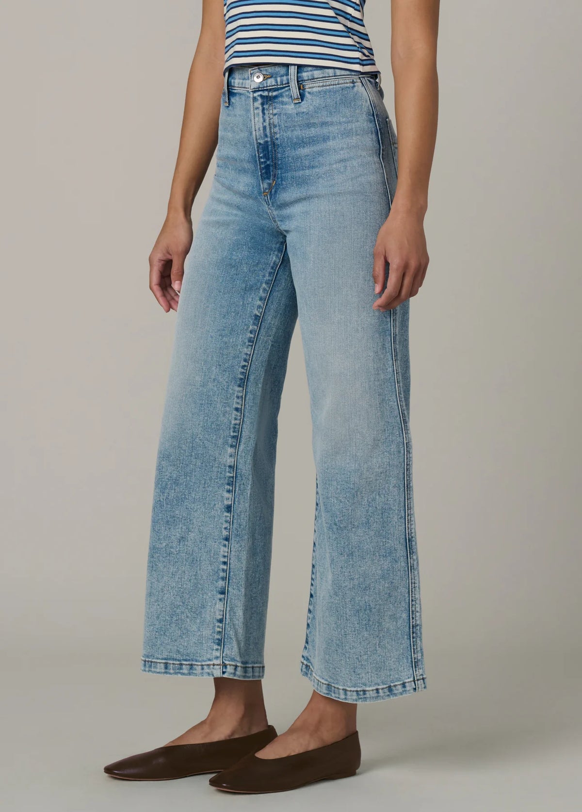 The Mia Ankle with Welt Pockets - High Rise Wide Leg Ankle - Vernal