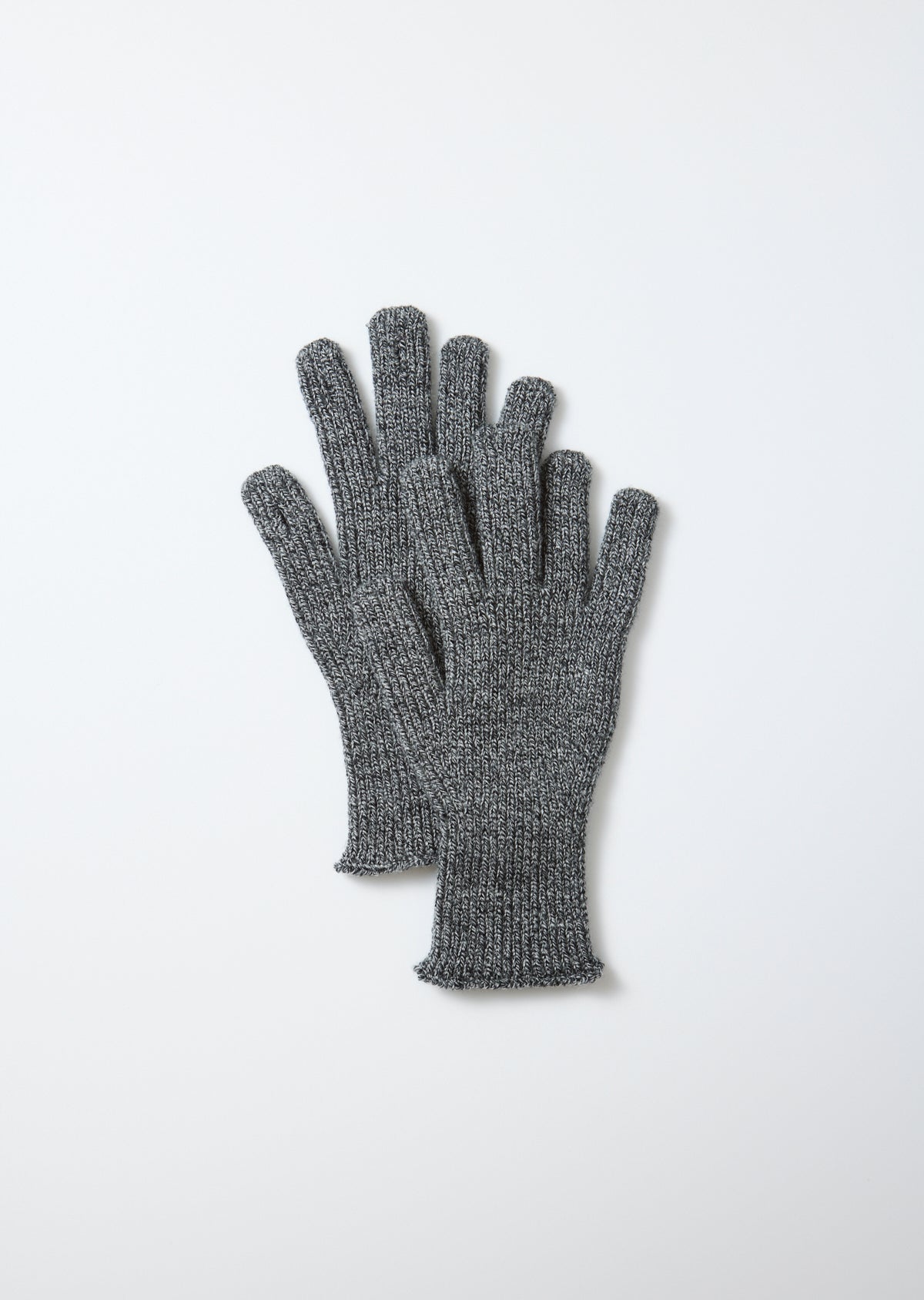 Washable Merino Knit Touch Gloves - Marl Black