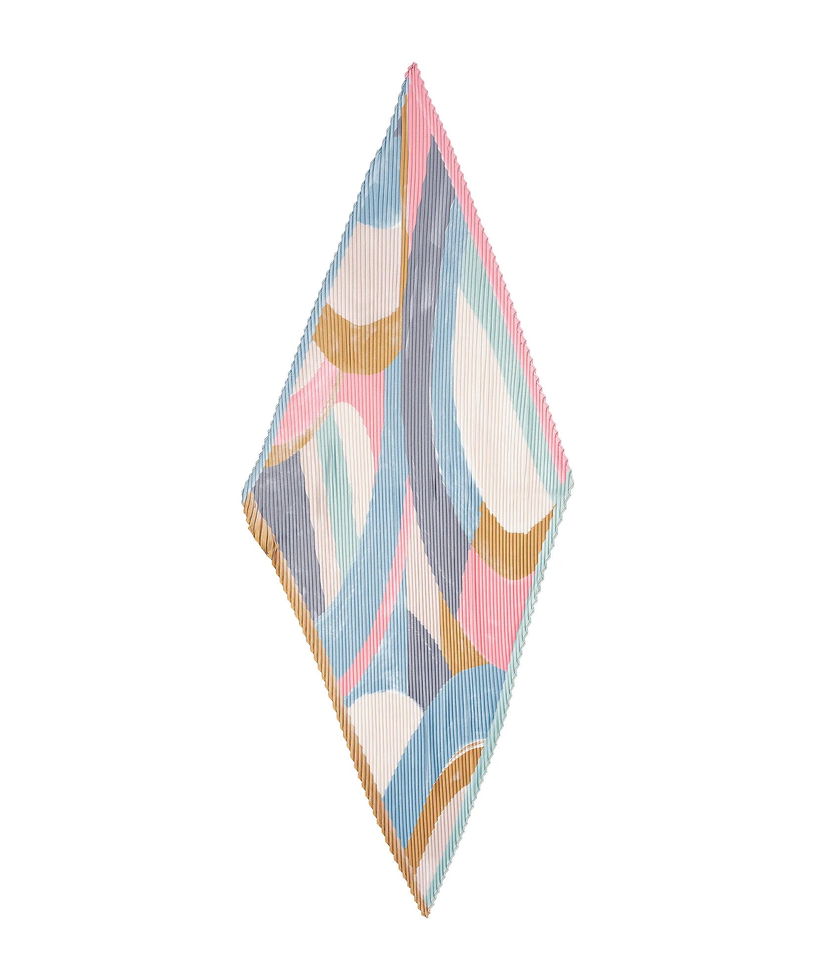 Painterly Composition Pleated Diamond - Pebble