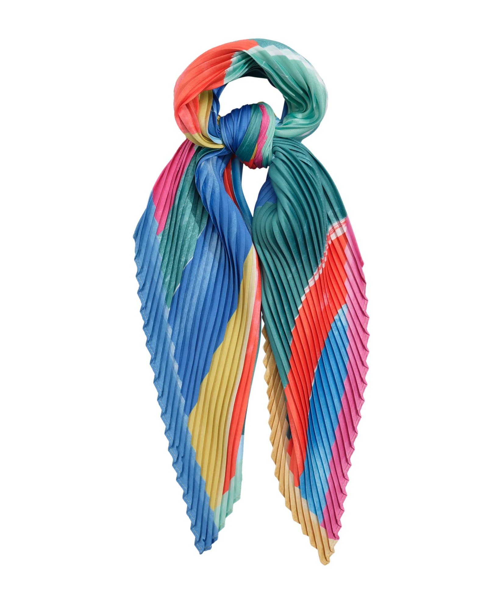 Painterly Composition Pleated Diamond - Multi