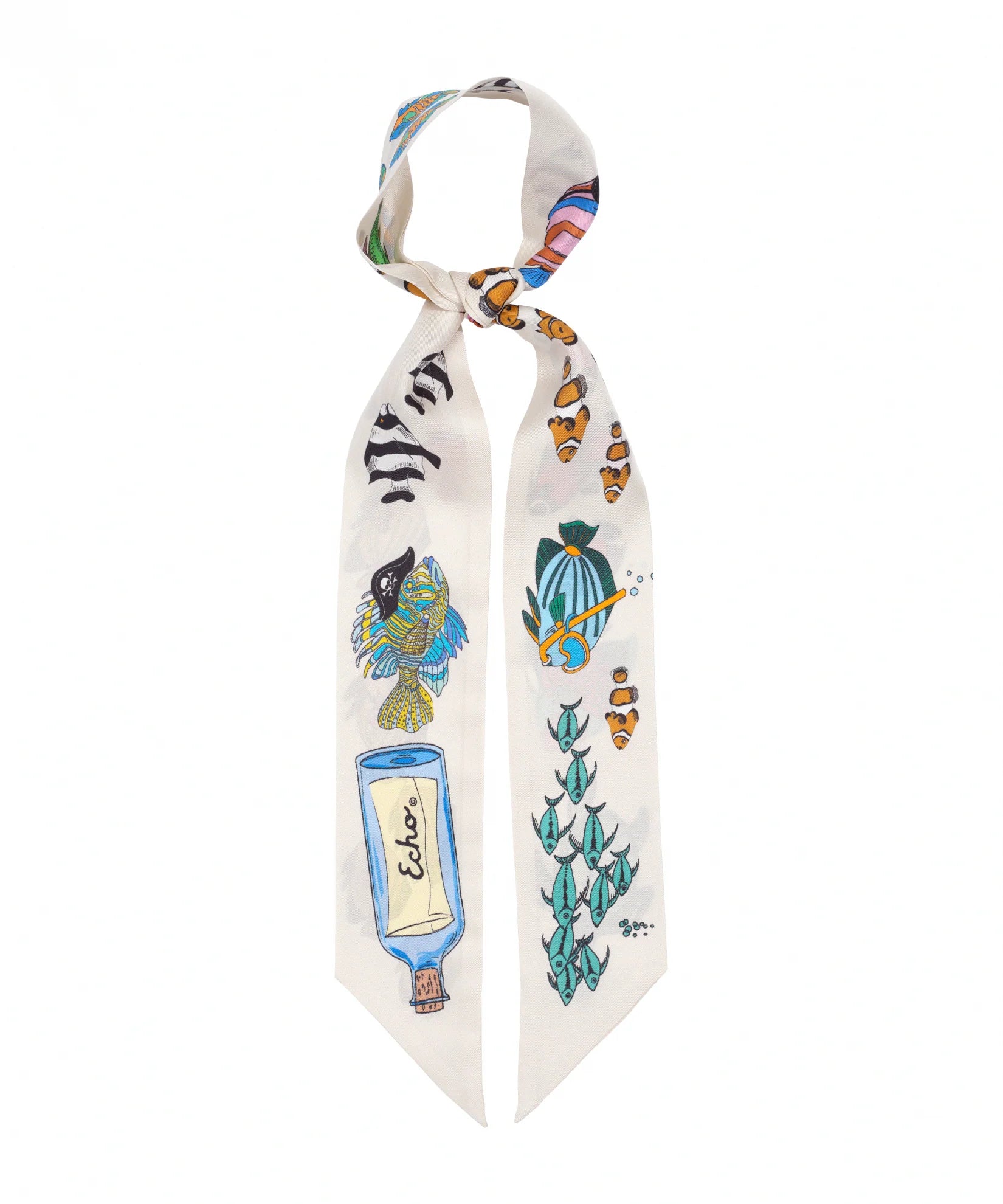 Lost At Sea Silk Ribbon Scarf - Multi