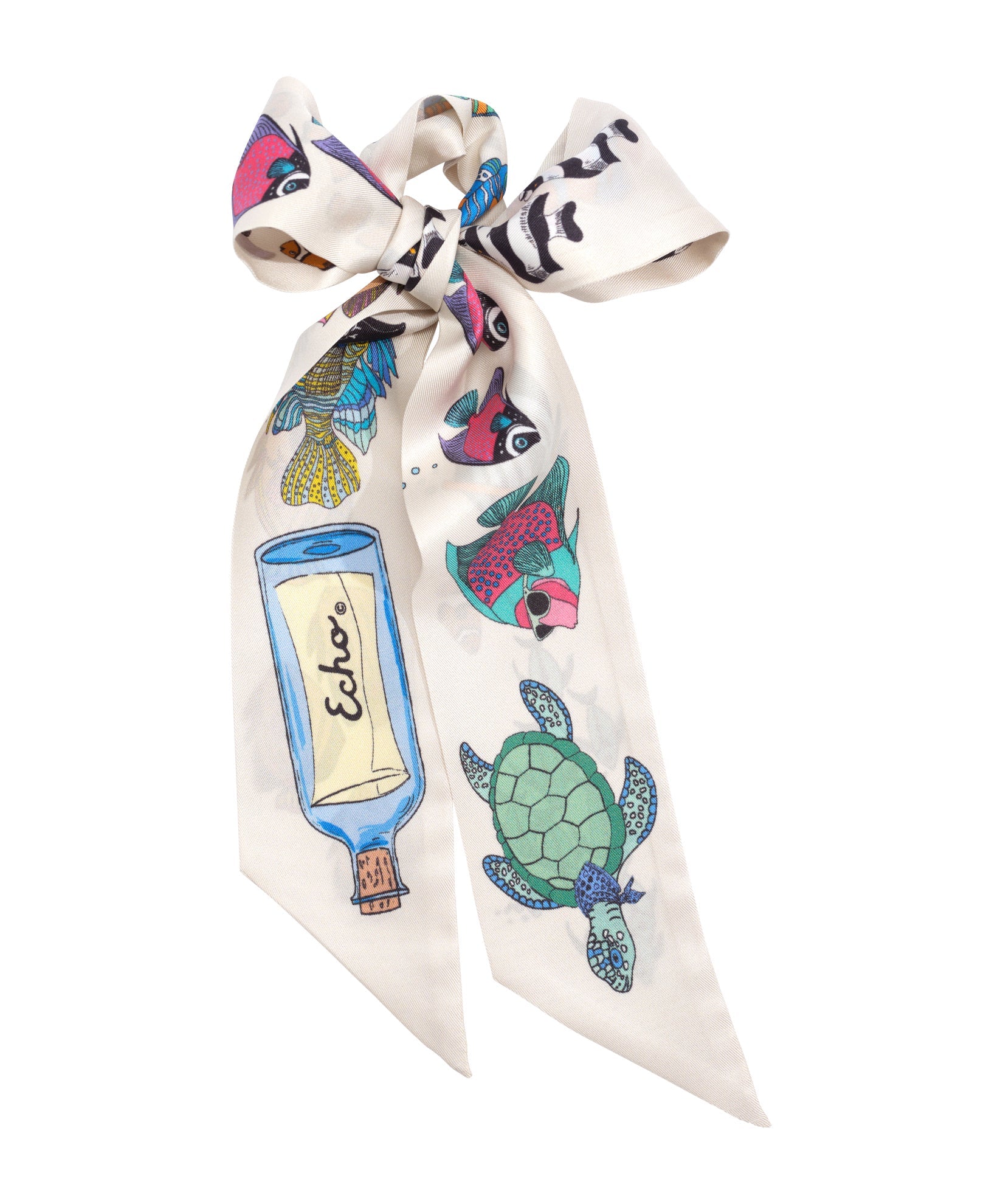 Lost At Sea Silk Ribbon Scarf - Multi
