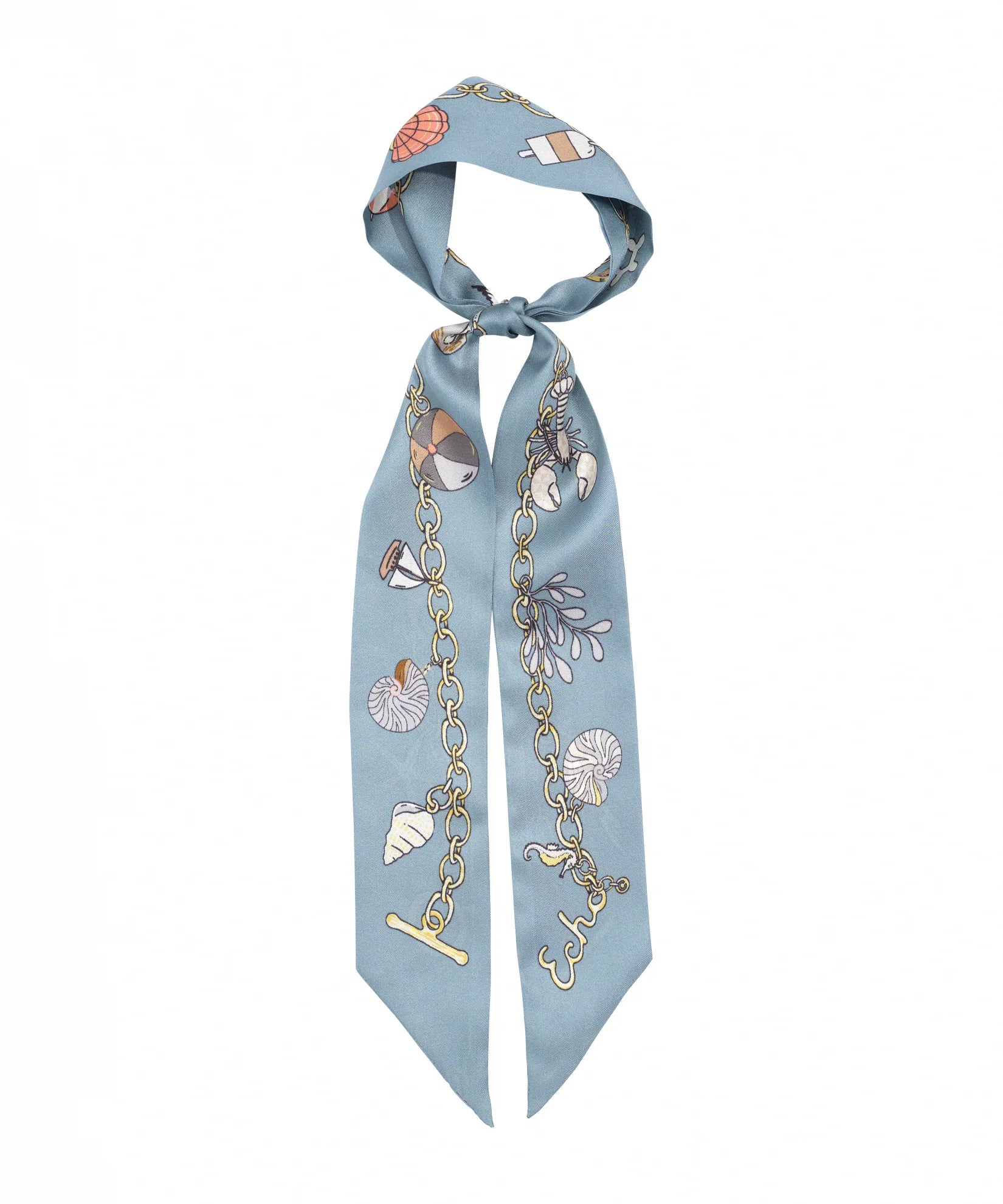 Charmed Life Silk Ribbon Scarf - Blue Shadow