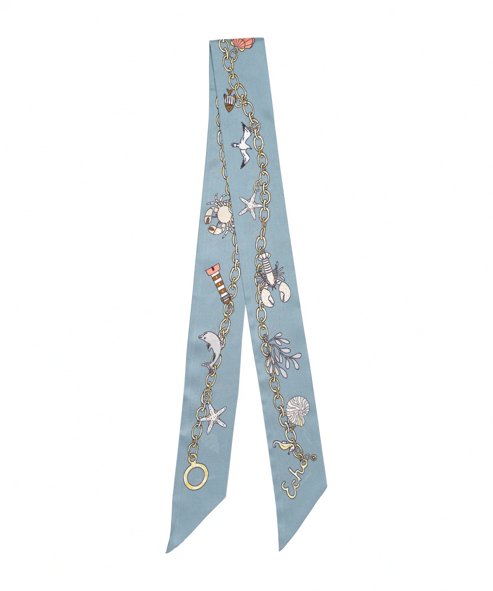 Charmed Life Silk Ribbon Scarf - Blue Shadow