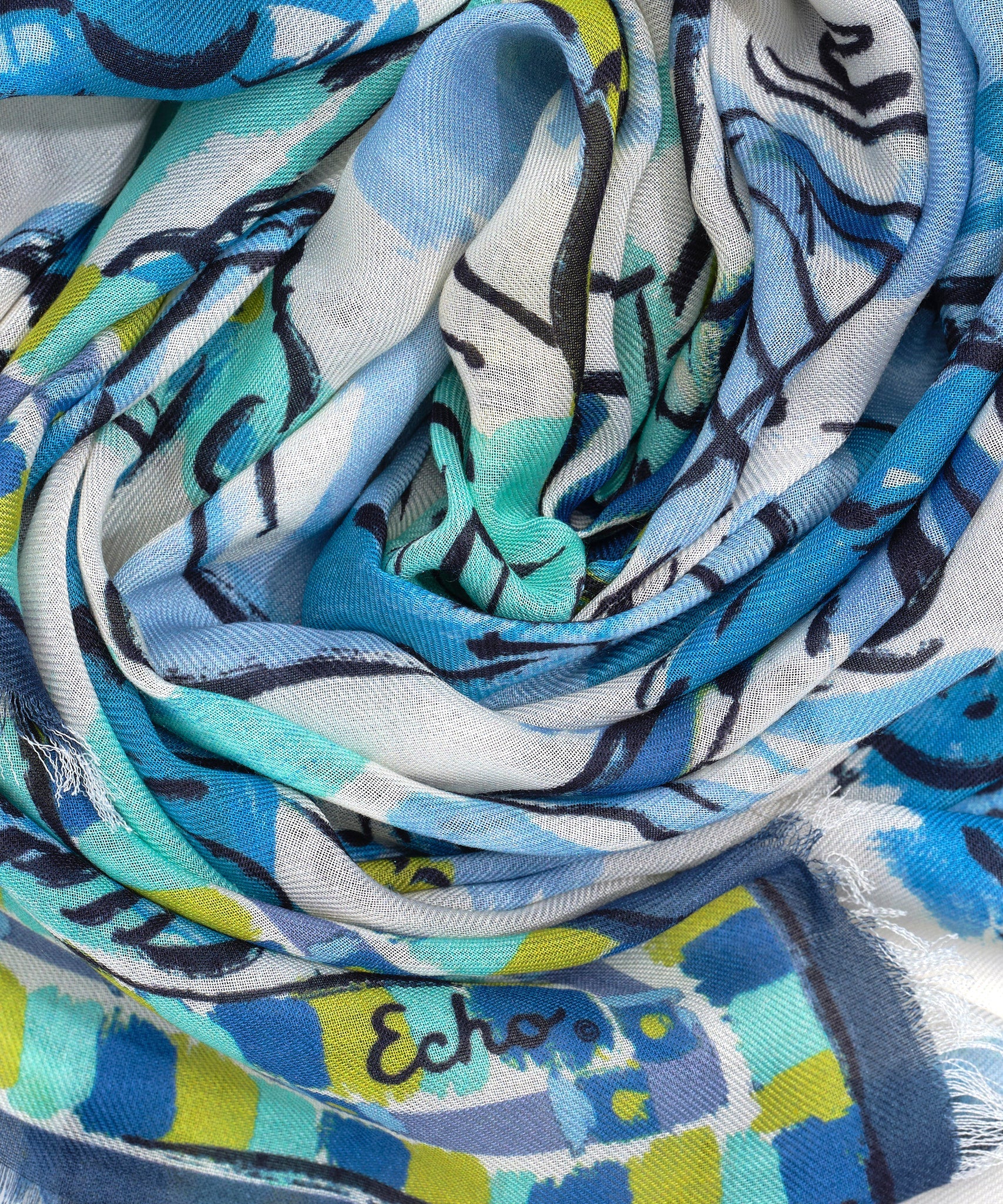 Riviera Oversized Square Scarf - Chambray
