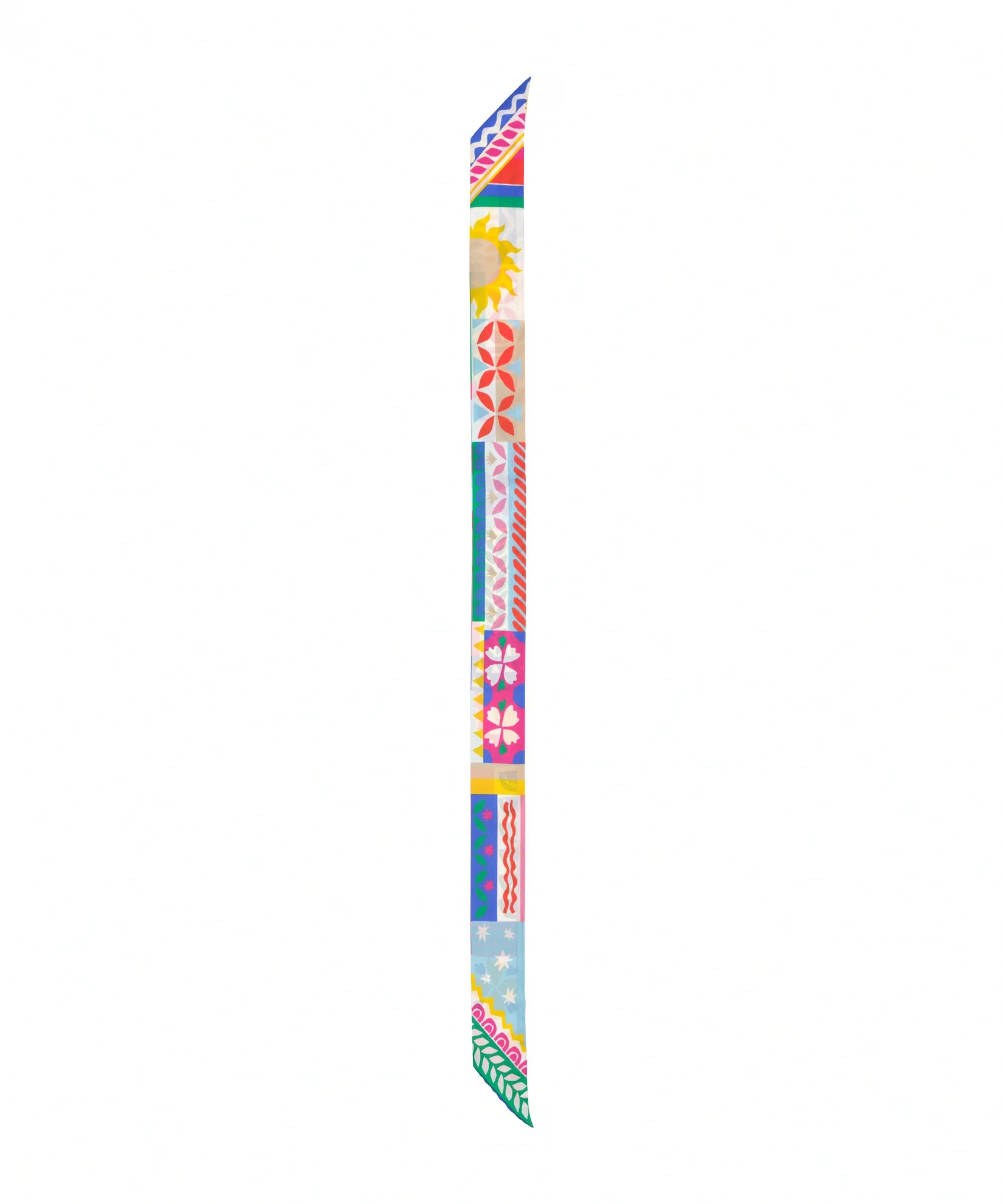 Coastal Collage Silk Ribbon Scarf - Multi