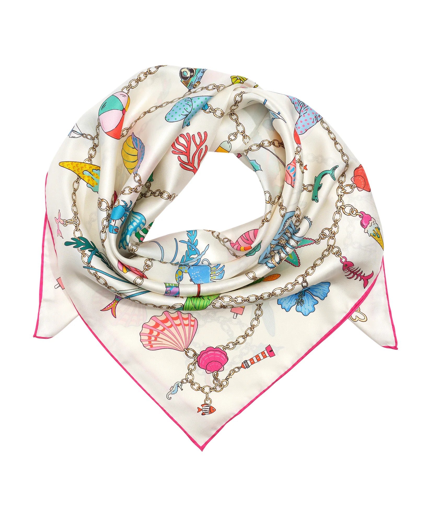 Charmed Life 35" Silk Square Scarf - Multi