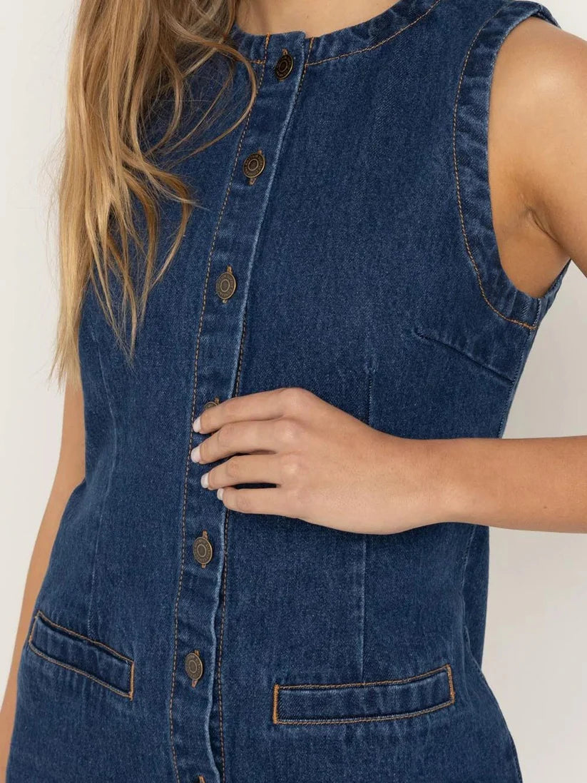 Gia Denim Dress - Blue Wash