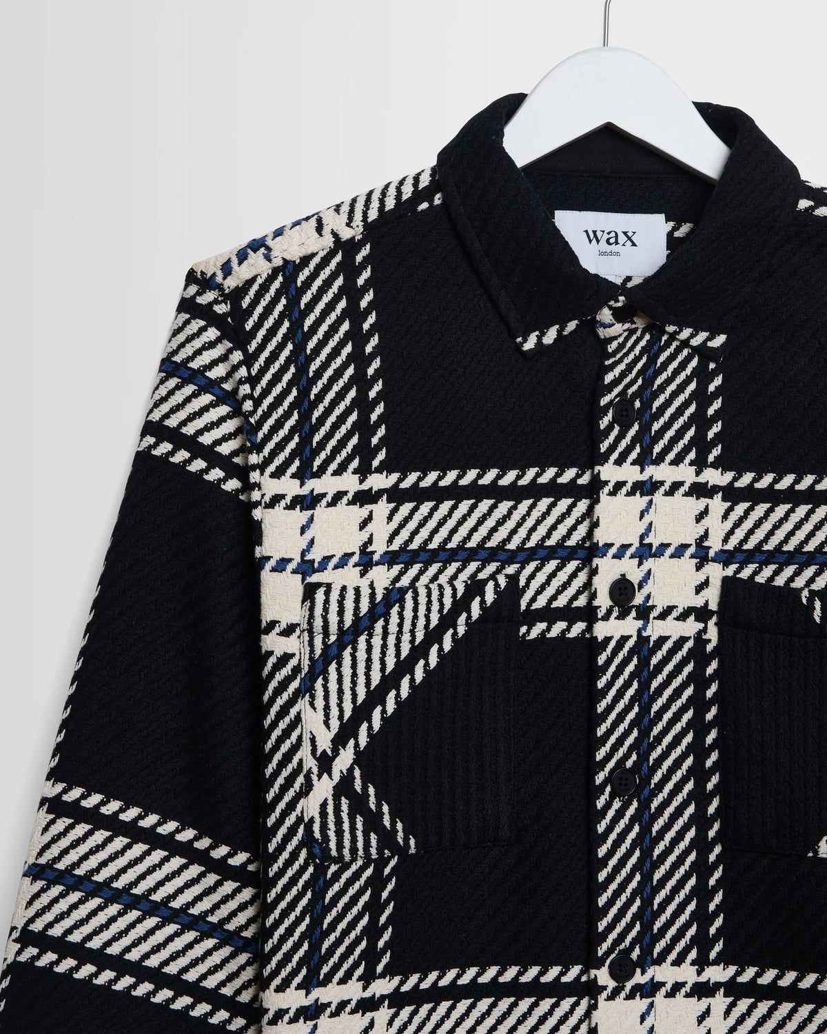 Whiting - Black And Ecru Oversize Grid Check Overshirt