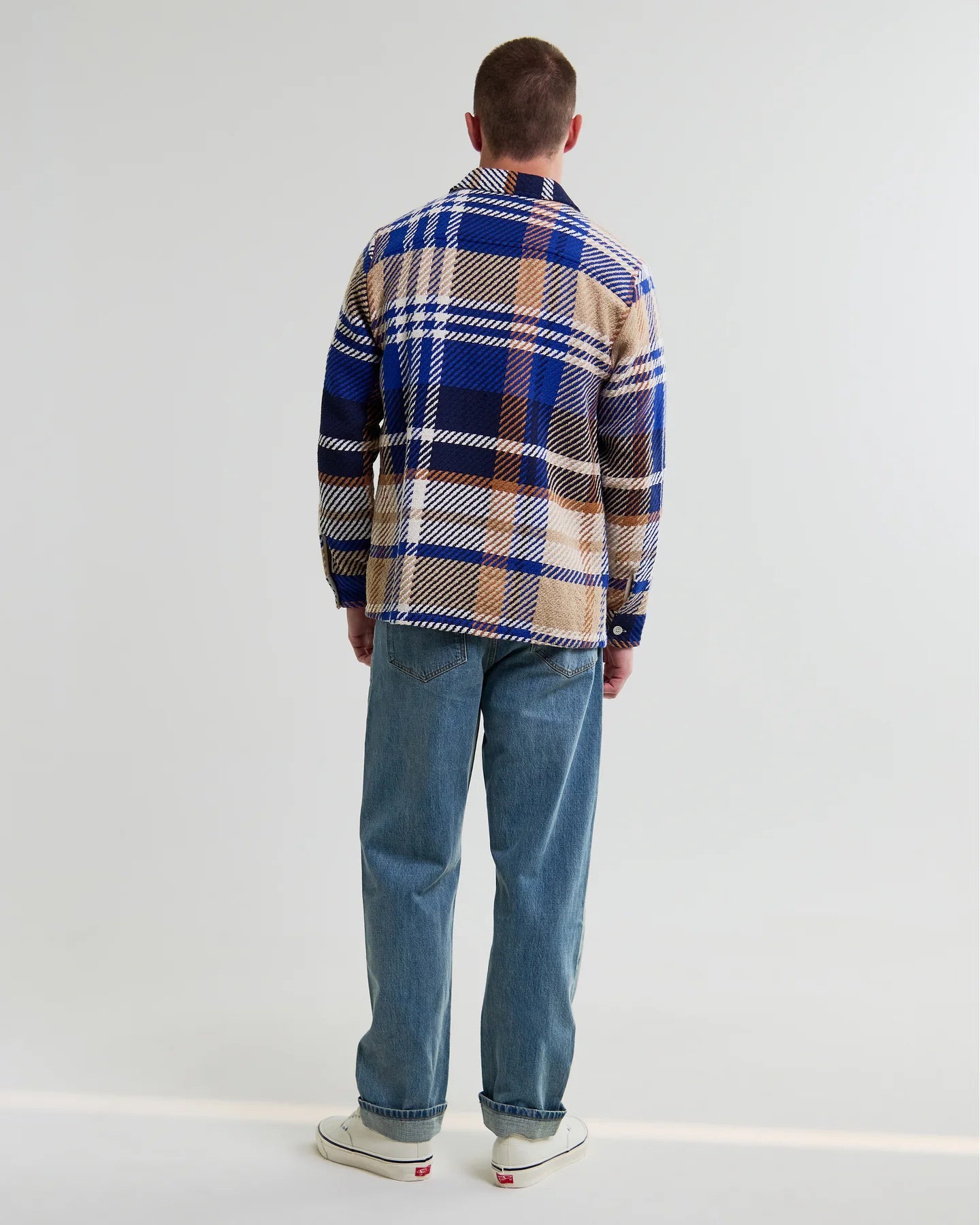 Whiting - Blue And Tan Bold Check Overshirt
