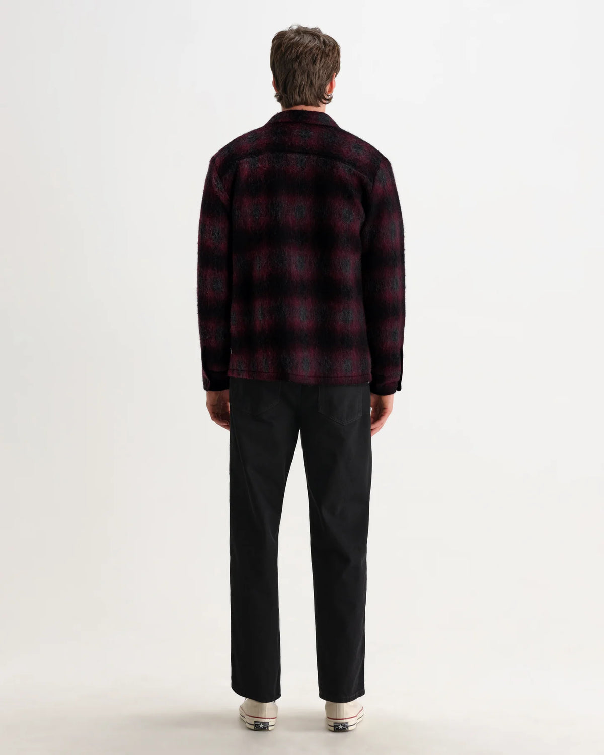 Whiting - Red And Black Elm Wool Blend Check Overshirt