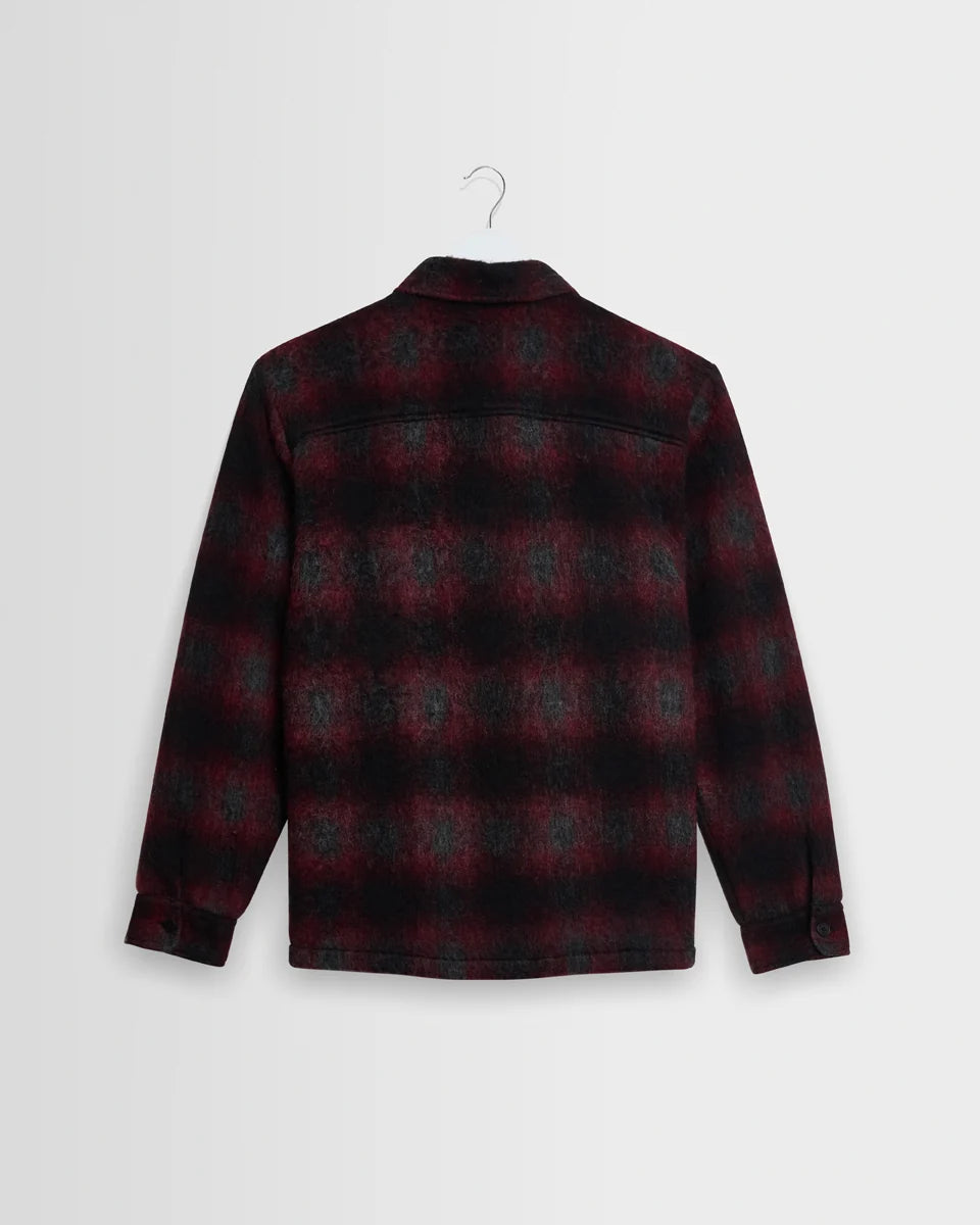 Whiting - Red And Black Elm Wool Blend Check Overshirt