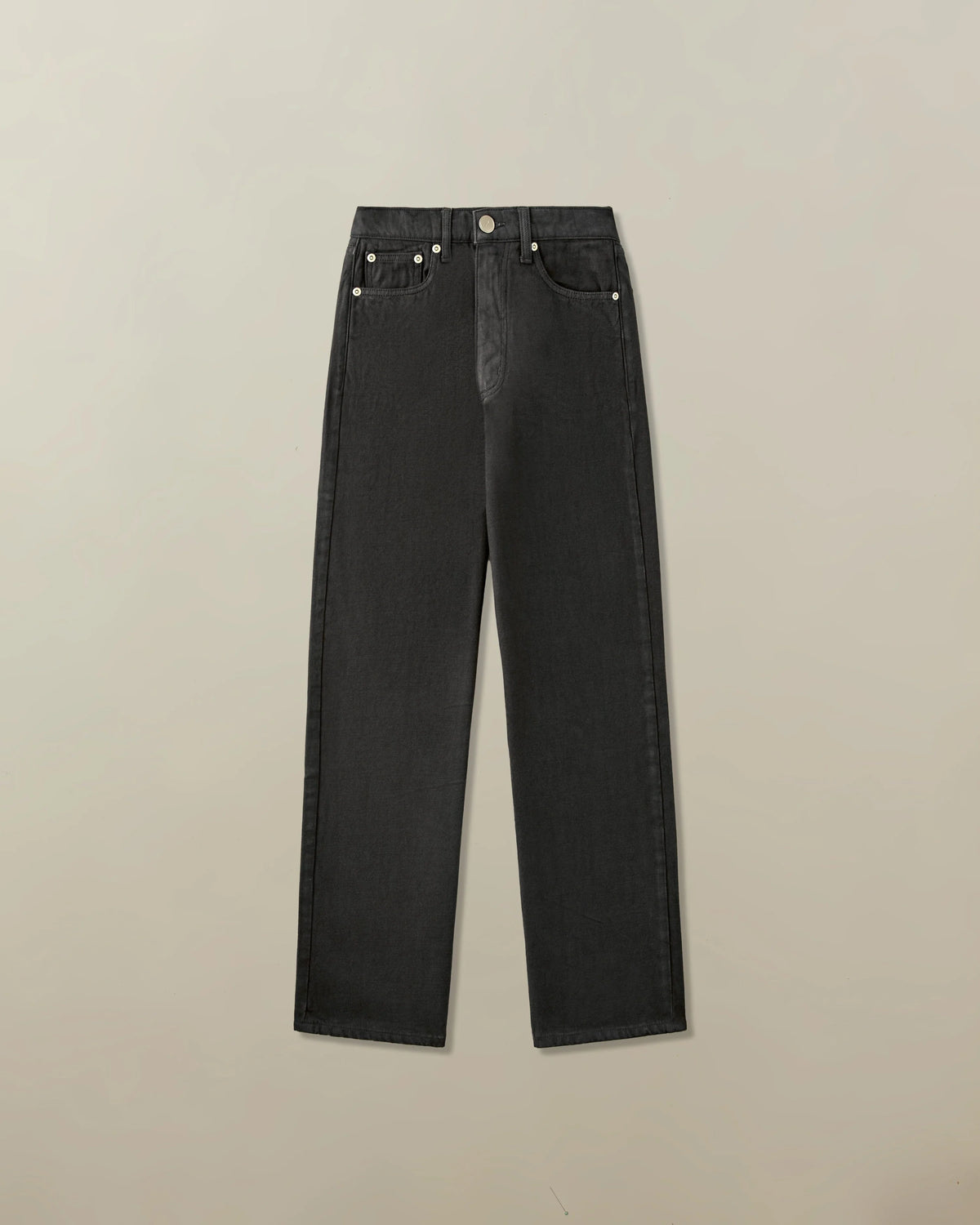 Women's Aiden Jean in Garment Dyed Recycled Cotton - Charcoal