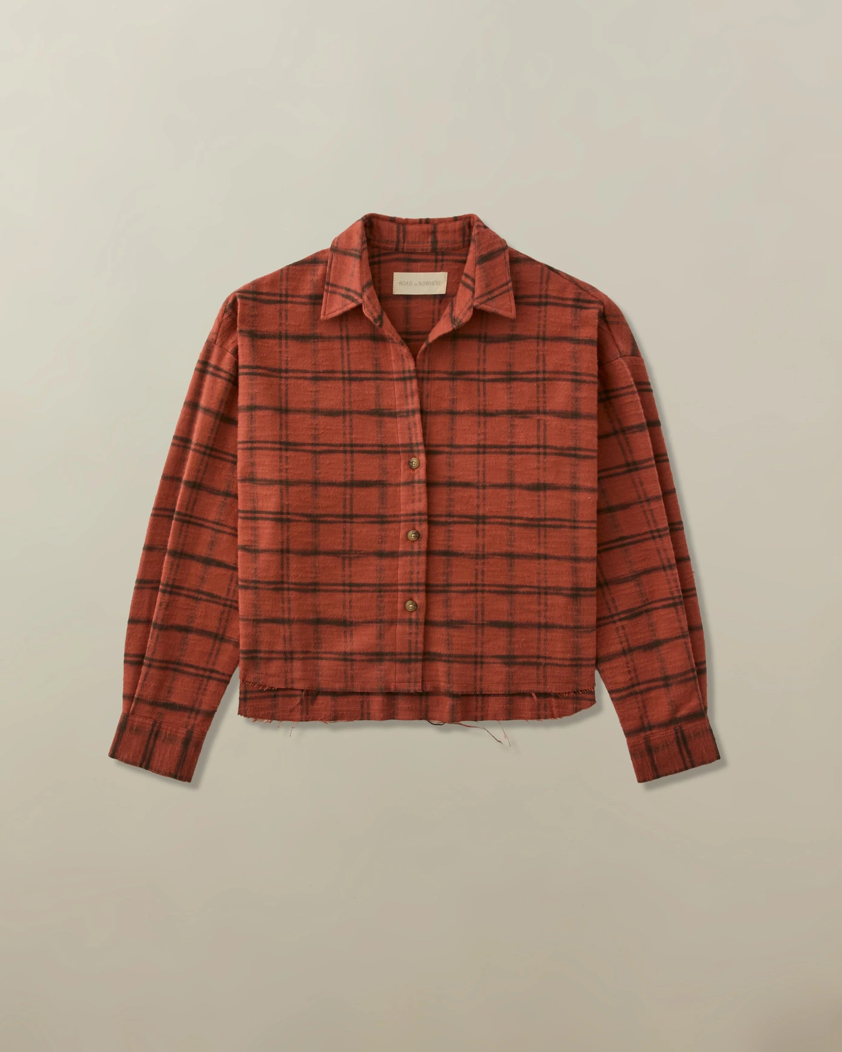 Women's Remi Cropped Shirt in Organic Cotton Flannel