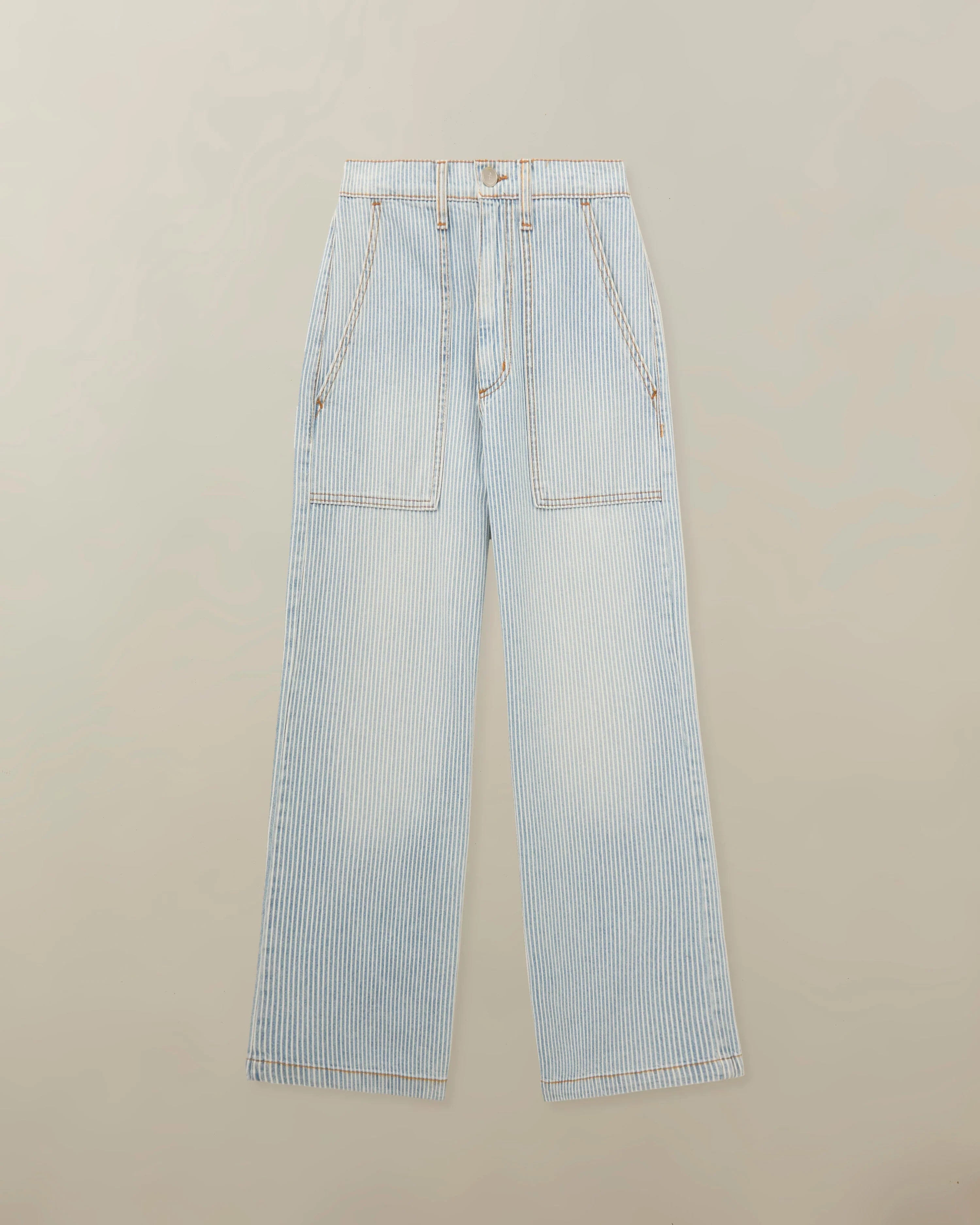 River Jean in Japanese Railroad Denim - Powder
