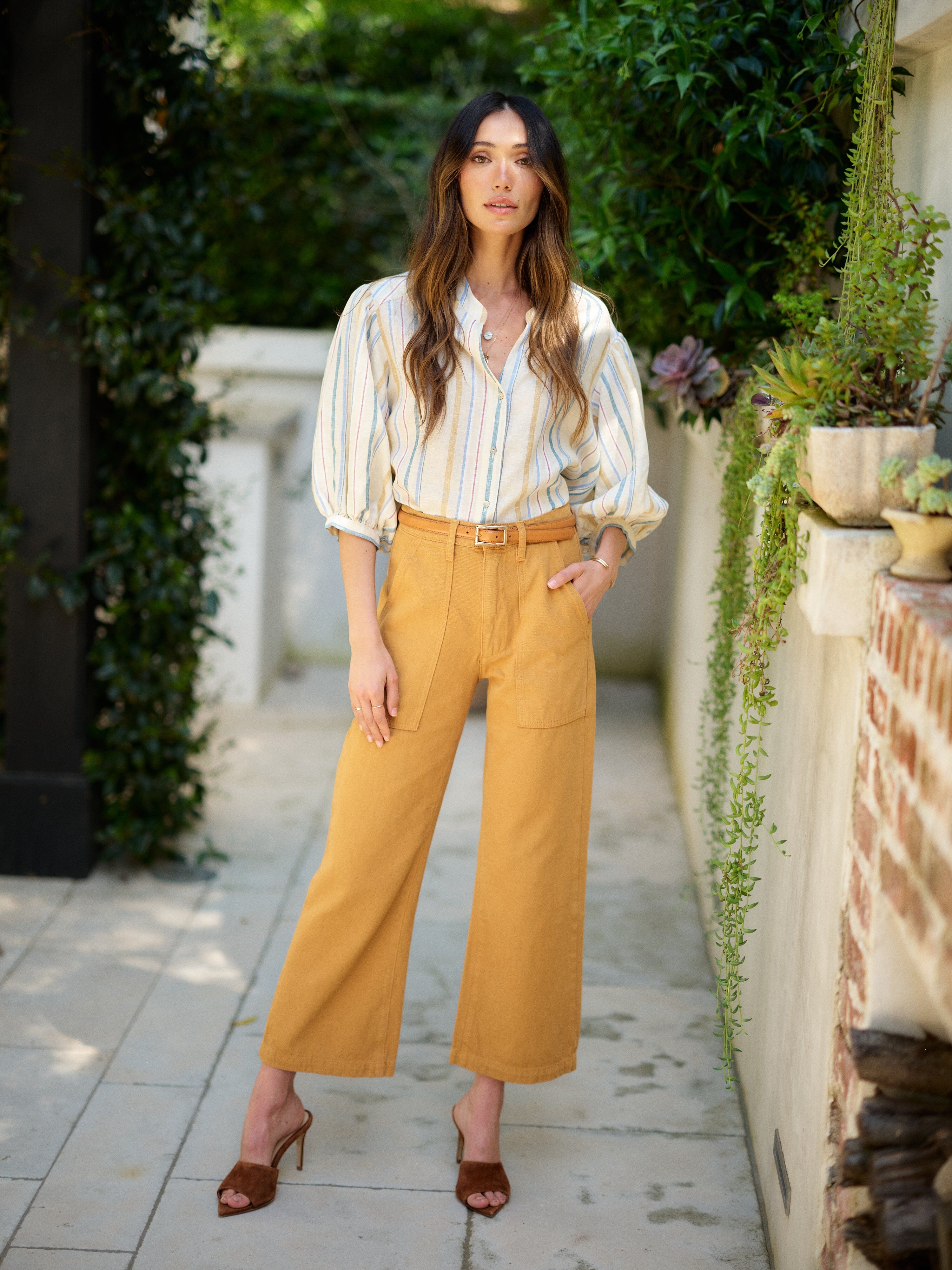 River Pant in Garment Dyed Recycled Cotton - Women's