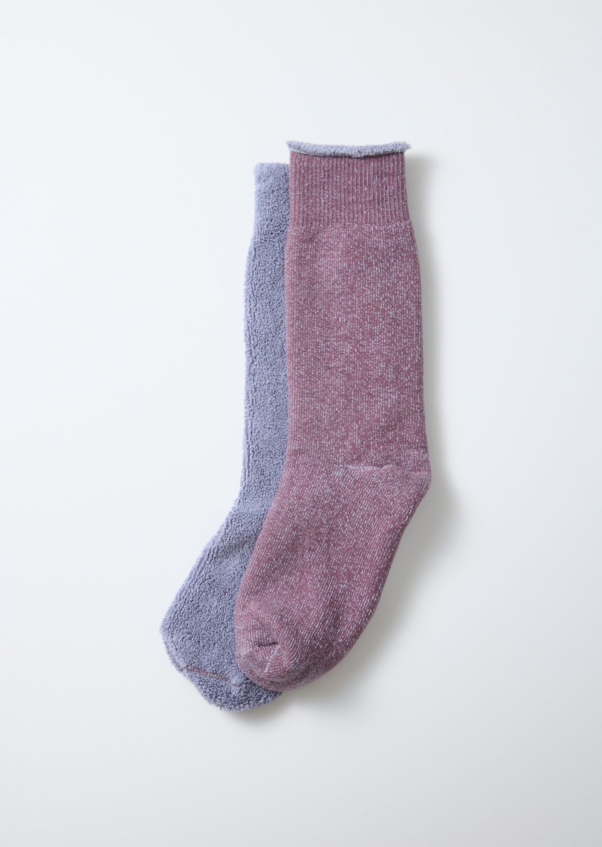 Reversible Pile Socks - Faded Purple/Light Blue